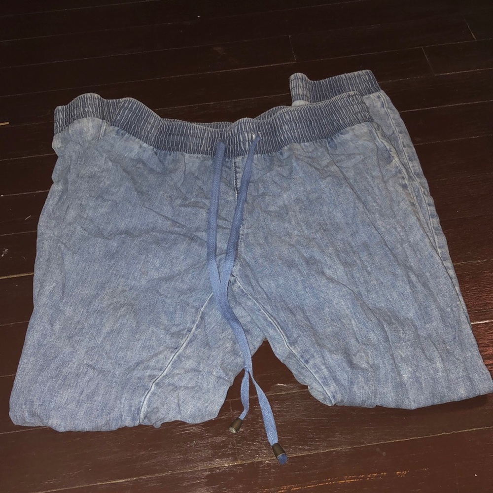 Denim joggers